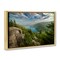 Stupell Industries Lake View Over Mountains Framed Floater Canvas Wall Art Design by Rick Berk